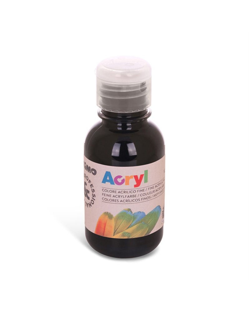 Colore acrilico fine Acryl 125ml nero PRIMO