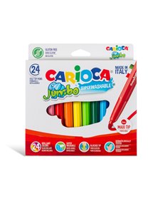 Astuccio 24 pennarelli Jumbo lavabili colori assortiti CARIOCA