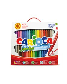 Valigetta 40 pennarelli Jumbo lavabili colori assortiti CARIOCA