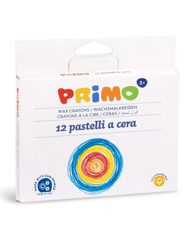 ASTUCCIO 12 PASTELLI A CERA JUMBO Ã˜10,5mm 100mm PRIMO