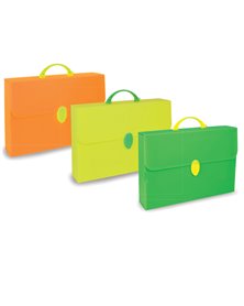 Valigetta polionda Fluo 28x39cm dorso 8cm colori assortiti