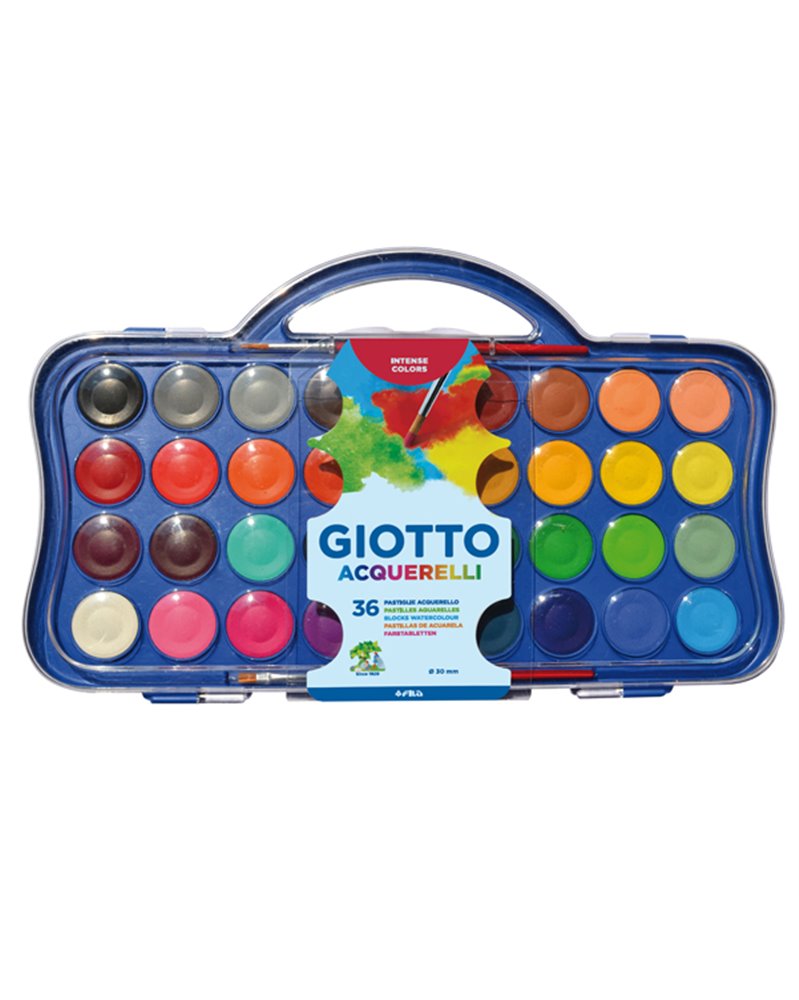 Colori acquerello 36 pastiglie da Ã˜30mm GIOTTO