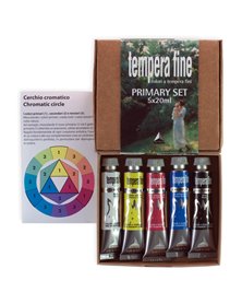 Tempera Fine Primary Set 5 tubetti da 20ml Maimeri