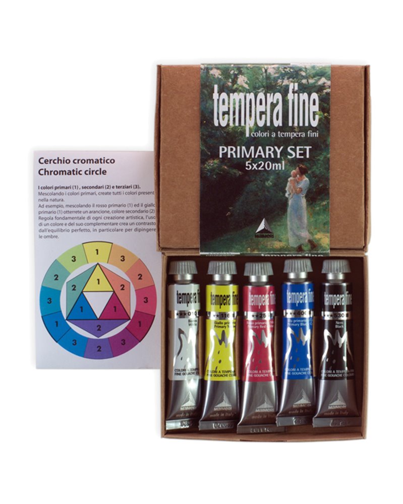 Tempera Fine Primary Set 5 tubetti da 20ml Maimeri