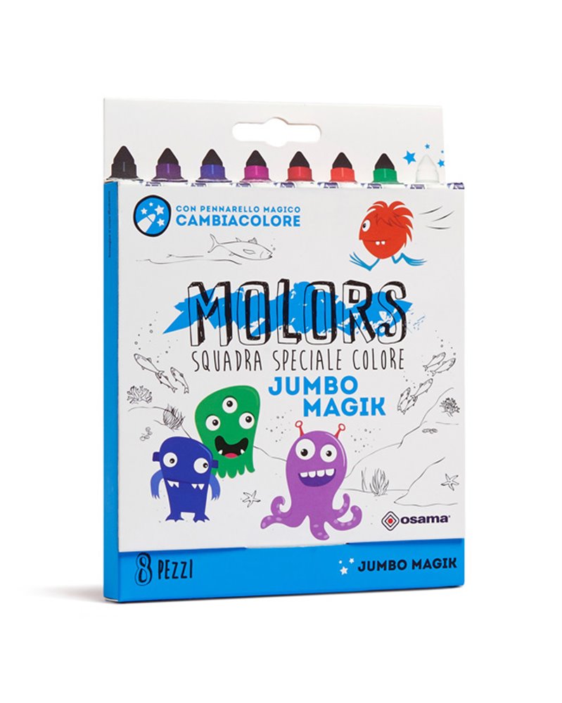 Astuccio 8 pennarelli colorati Magik Molors OSAMA