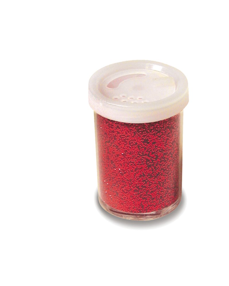 Glitter flacone grana fine 25ml rosso Cwr