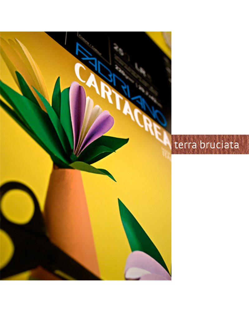 Blister 10fg cartoncino 35x50cm 220gr terra bruciata Cartacrea Fabriano