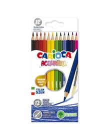Astuccio 12 matite acquerellabili colori assortiti Carioca