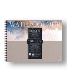 Blocco spiralato 24x32cm 12fg 300gr Watercolour Torchon Fabriano