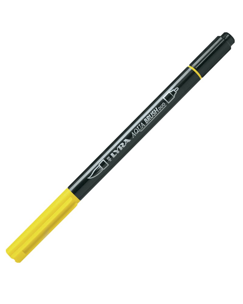 Pennarello a 2 punte AQUA BRUSH DUO giallo di cadmio limone LYRA