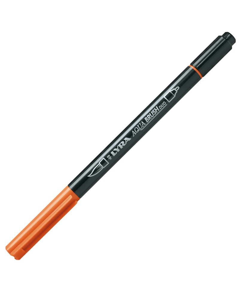 Pennarello a 2 punte AQUA BRUSH DUO arancio LYRA