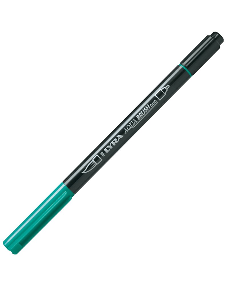 Pennarello a 2 punte AQUA BRUSH DUO verde notte LYRA