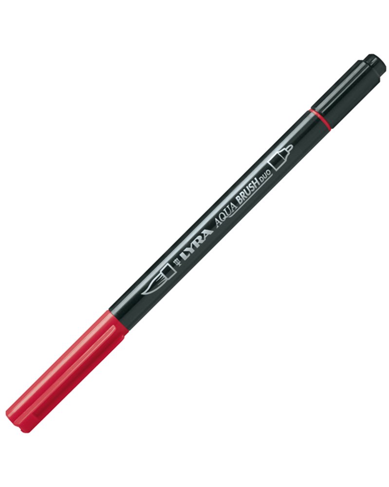 Pennarello a 2 punte AQUA BRUSH DUO rosso Pompei LYRA