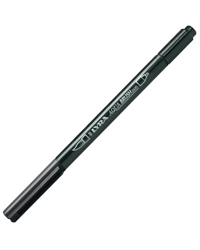 Pennarello a 2 punte AQUA BRUSH DUO nero LYRA