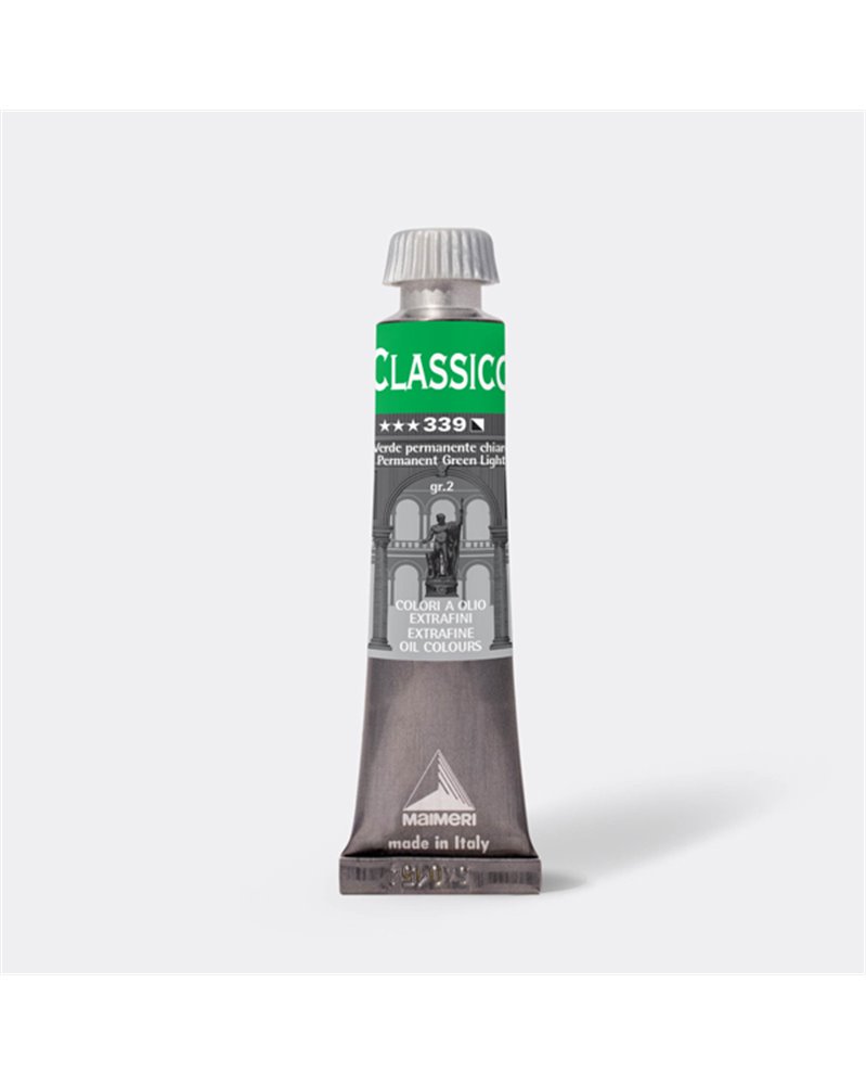Colore a olio extrafine 20ml verde permanente chiaro Maimeri