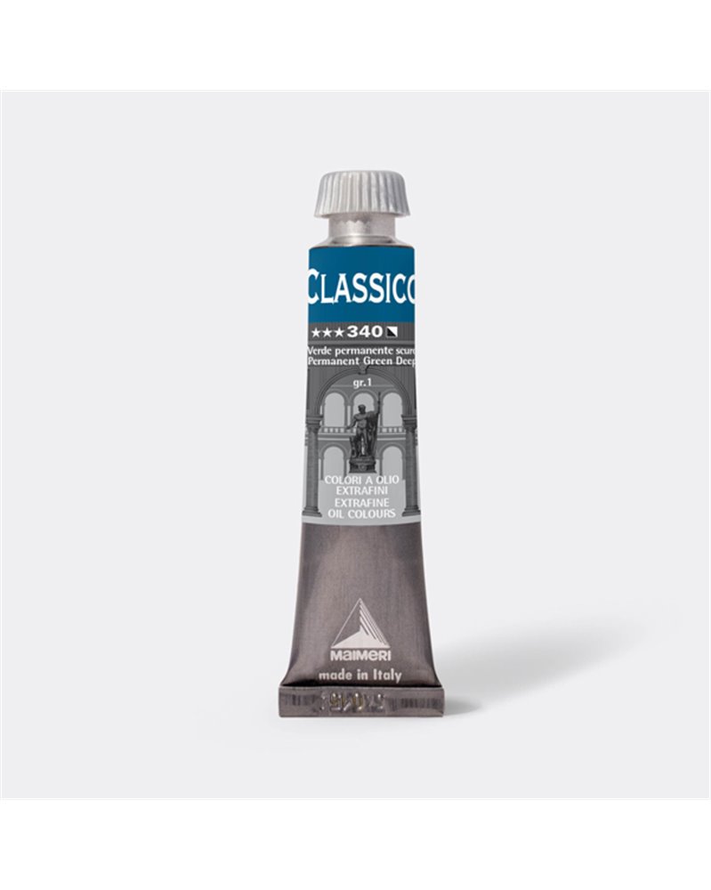 Colore a olio extrafine 20ml verde permanente scuro Maimeri