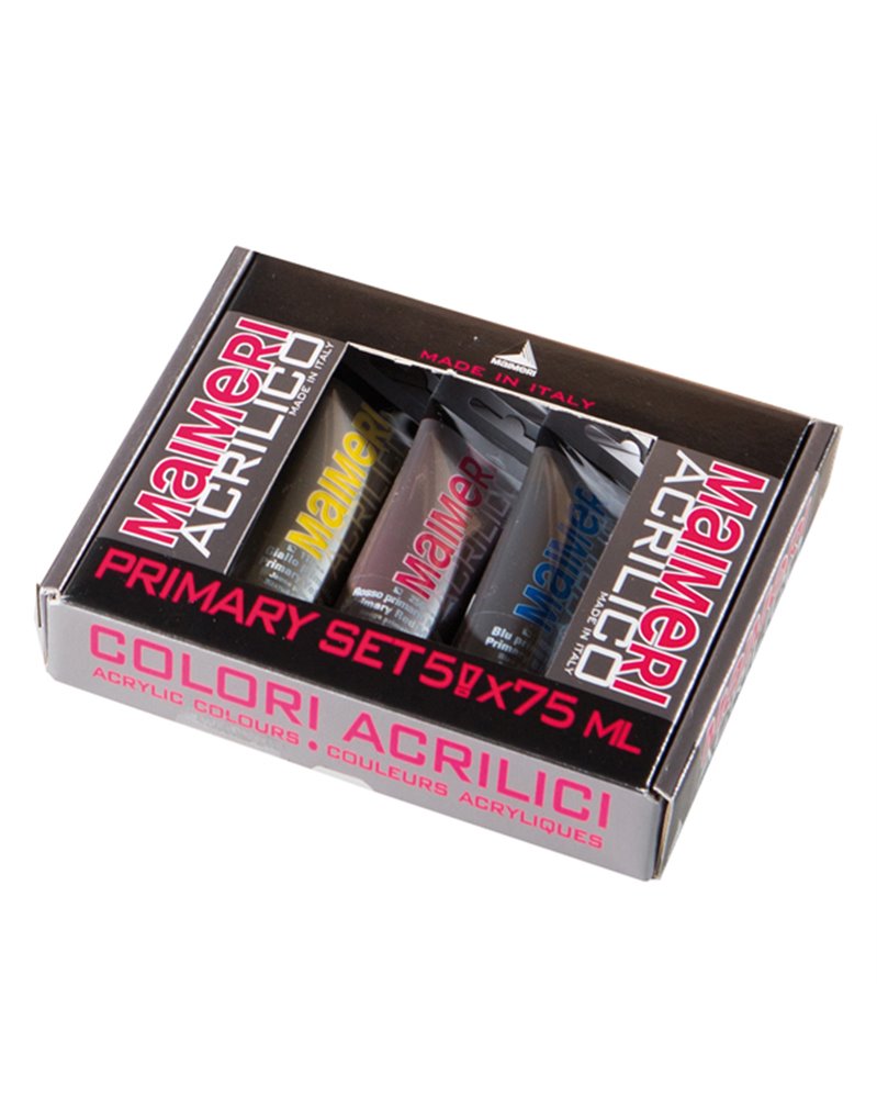 Colori acrilici Primary Set 5 tubetti da 75ml Maimeri