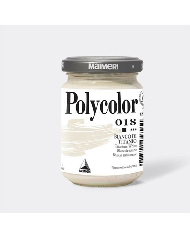 Colore vinilico Polycolor vasetto 140 ml bianco titanio Maimeri