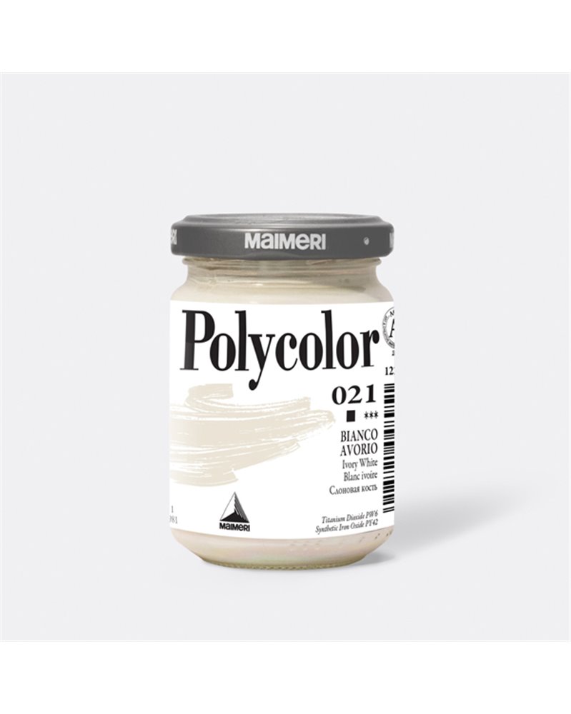 Colore vinilico Polycolor vasetto 140 ml bianco avorio Maimeri