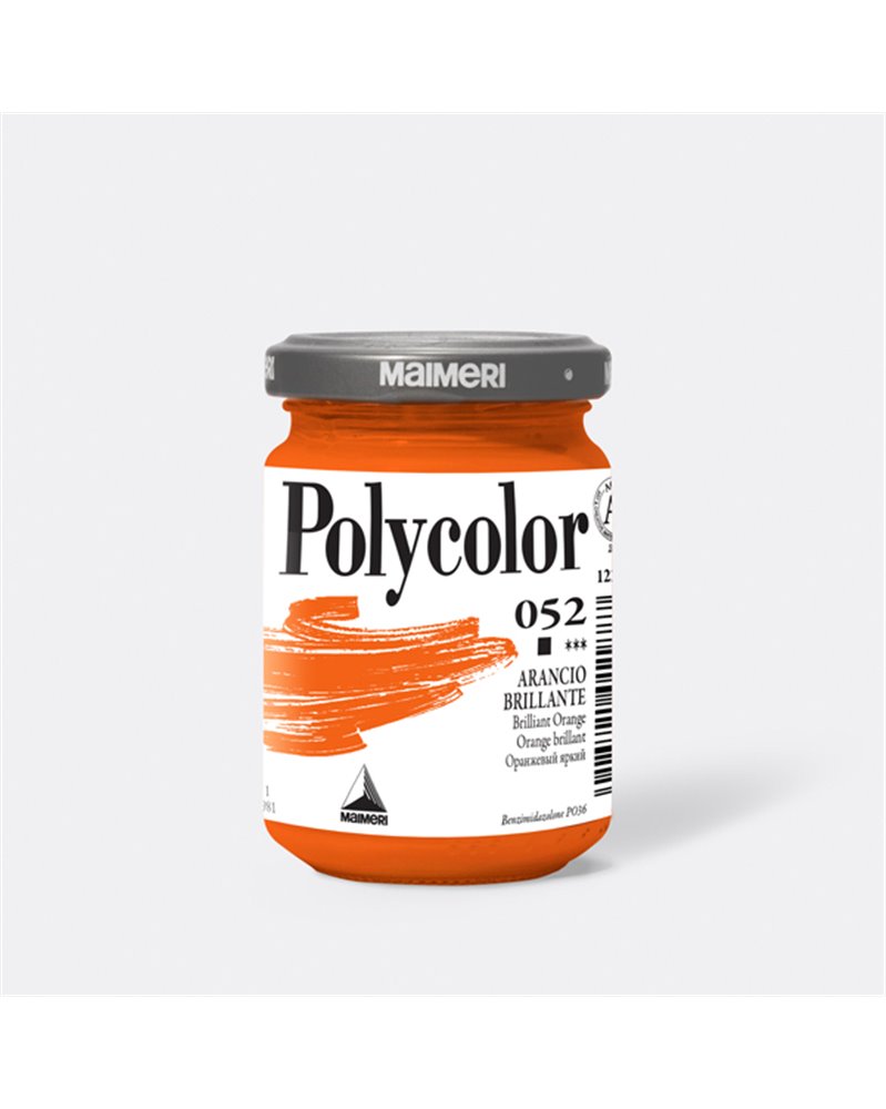 Colore vinilico Polycolor vasetto 140 ml arancio brillante Maimeri