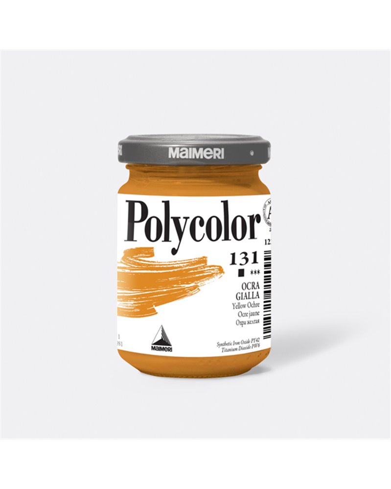 Colore vinilico Polycolor vasetto 140 ml ocra gialla Maimeri