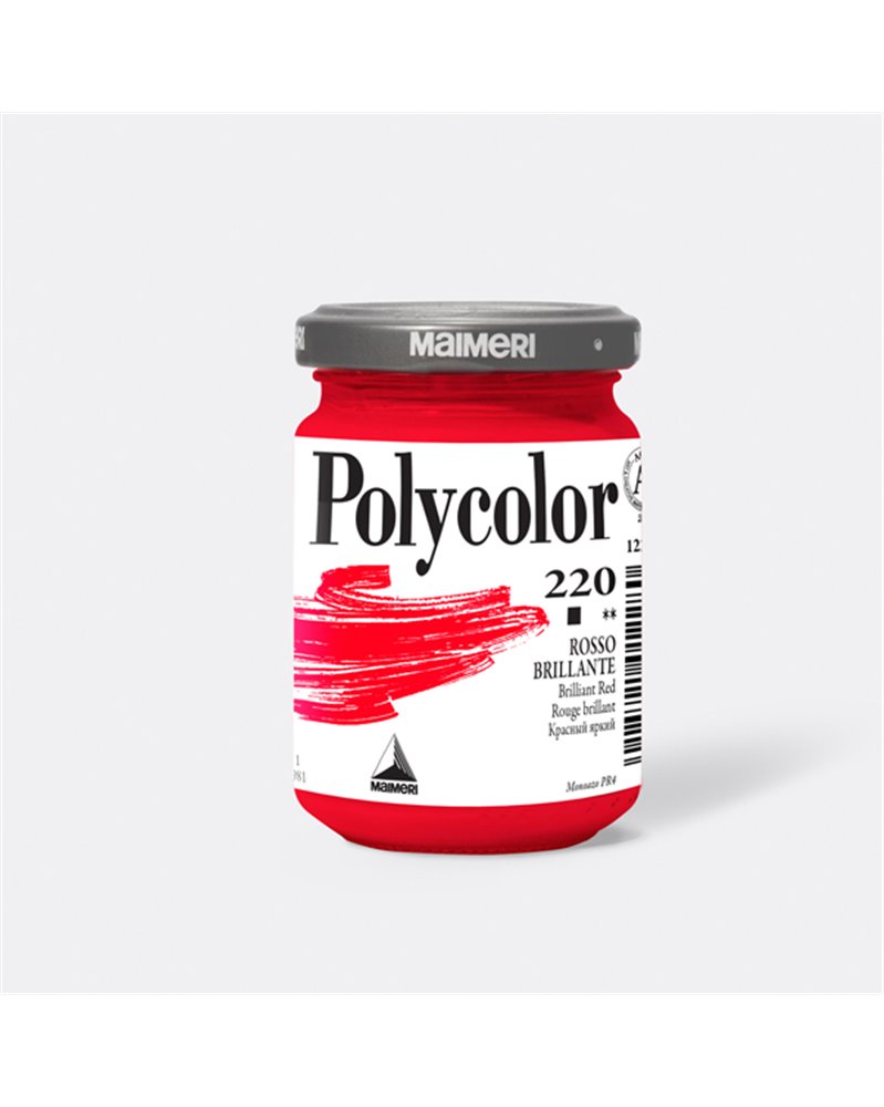 Colore vinilico Polycolor vasetto 140 ml rosso brillante Maimeri