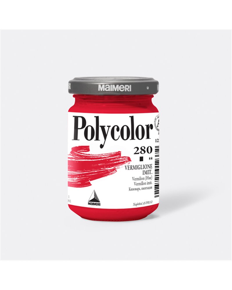 Colore vinilico Polycolor vasetto 140 ml vermiglione imitazione Maimeri