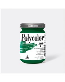 Colore vinilico Polycolor vasetto 140 ml verde brillante scuro Maimeri