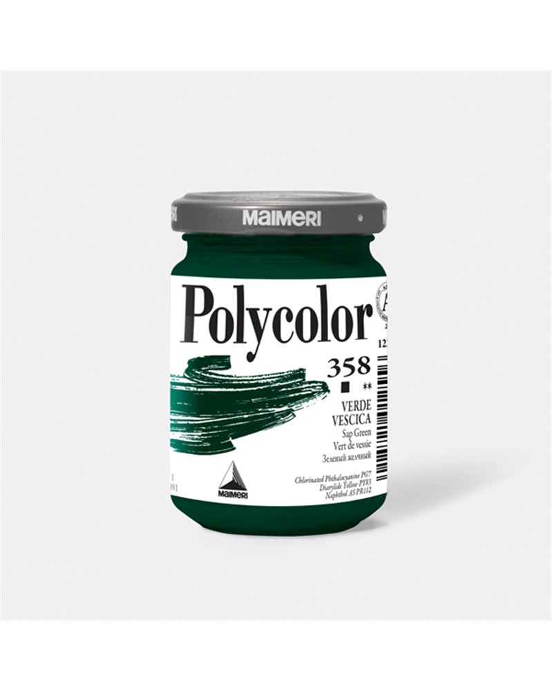 Colore vinilico Polycolor vasetto 140 ml verde vescica Maimeri