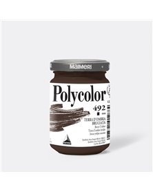 Colore vinilico Polycolor vasetto 140 ml terra d'ombra bruciata Maimeri