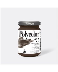 Colore vinilico Polycolor vasetto 140 ml terra d'ombra naturale Maimeri