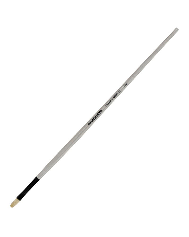 Pennello setola naturale Graduate piatto lungo n.4 manico lungo Daler Rowney