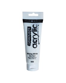 Colore acrilico fine Graduate tubo 120 ml bianco miscela Daler Rowney