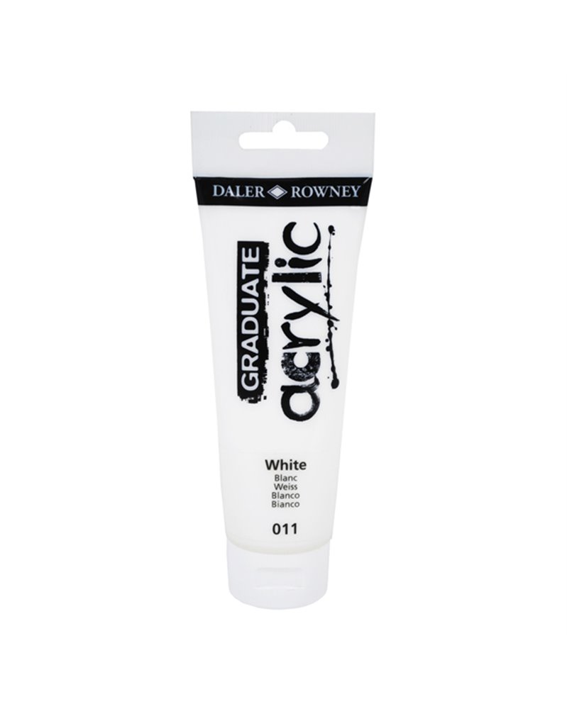 Colore acrilico fine Graduate tubo 120 ml bianco Daler Rowney