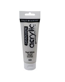 Colore acrilico fine Graduate tubo 120 ml bianco perla Daler Rowney