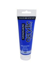 Colore acrilico fine Graduate tubo 120 ml blu oltremare Daler Rowney