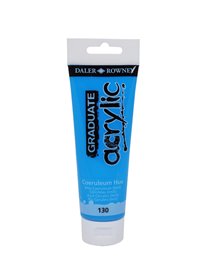 Colore acrilico fine Graduate tubo 120 ml ceruleo imit. Daler Rowney