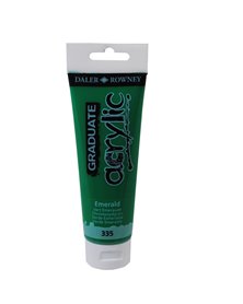 Colore acrilico fine Graduate tubo 120 ml verde smeraldo Daler Rowney