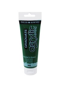 Colore acrilico fine Graduate tubo 120 ml verde Hooker Daler Rowney