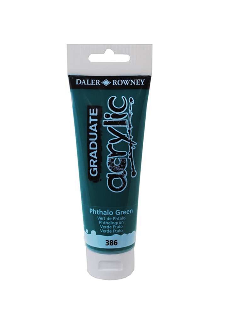 Colore acrilico fine Graduate tubo 120 ml verde ftalo Daler Rowney