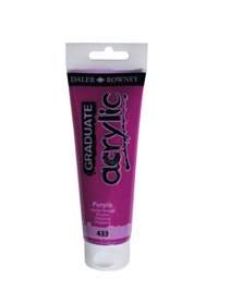 Colore acrilico fine Graduate tubo 120 ml porpora Daler Rowney