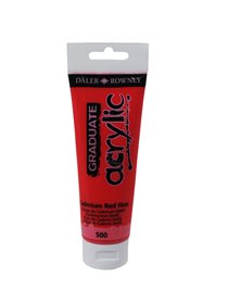 Colore acrilico fine Graduate tubo 120 ml rosso cadmio imit. Daler Rowney