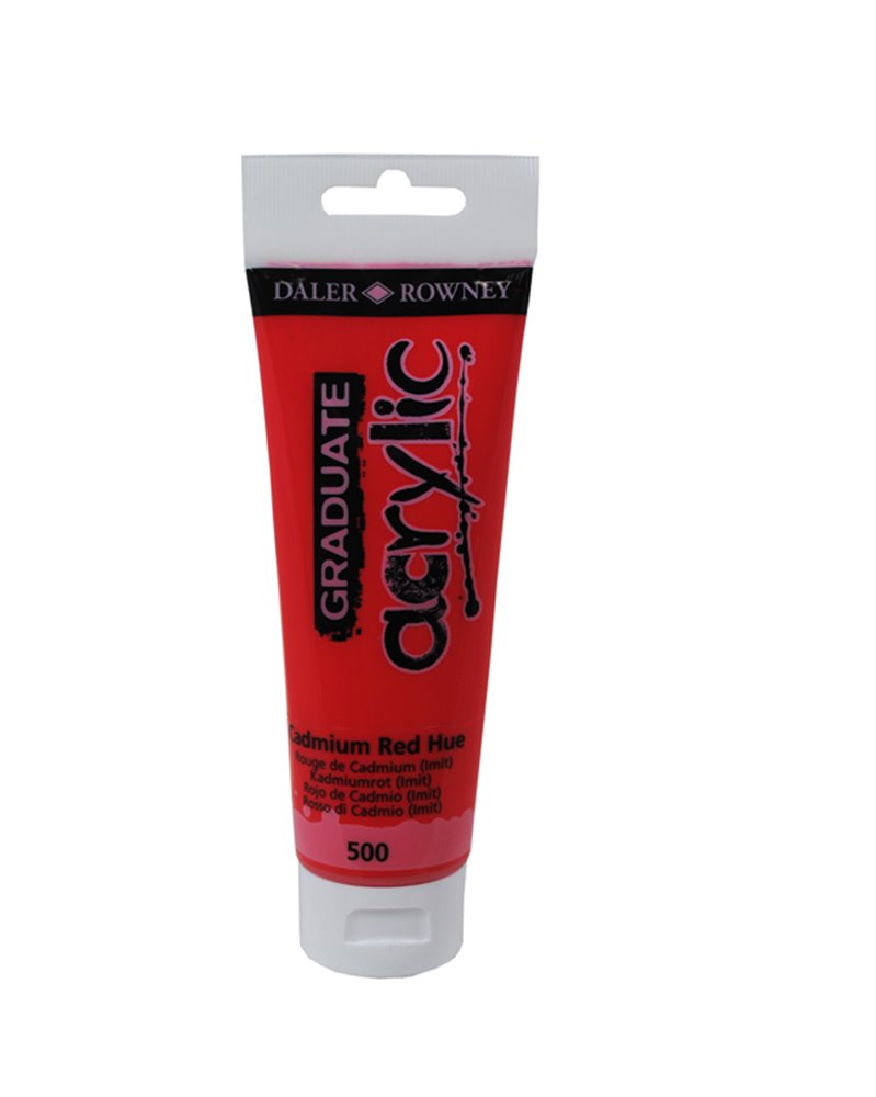 Colore acrilico fine Graduate tubo 120 ml rosso cadmio imit. Daler Rowney