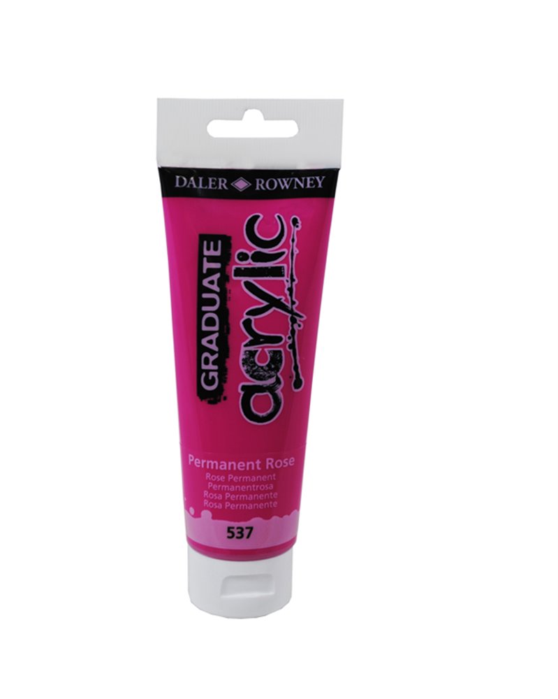 Colore acrilico fine Graduate tubo 120ml rosa permanente Daler Rowney