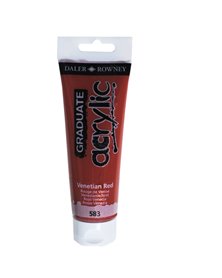 Colore acrilico fine Graduate tubo 120ml rosso Venezia Daler Rowney