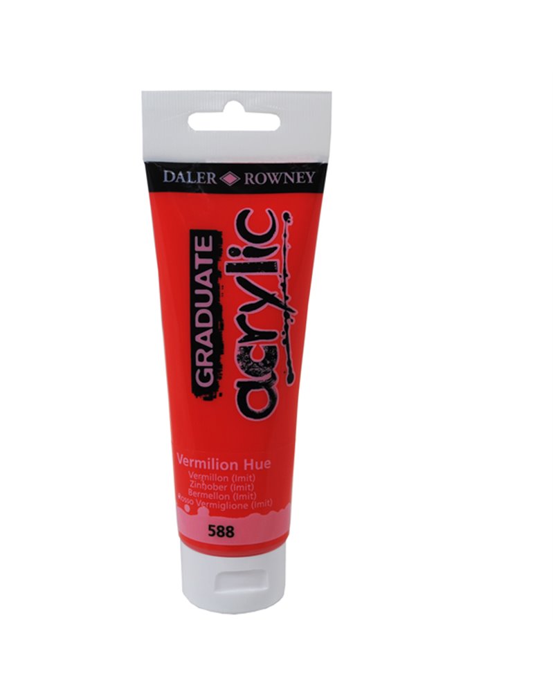 Colore acrilico fine Graduate tubo 120ml vermiglione Daler Rowney