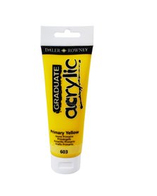 Colore acrilico fine Graduate tubo 120ml giallo primario Daler Rowney