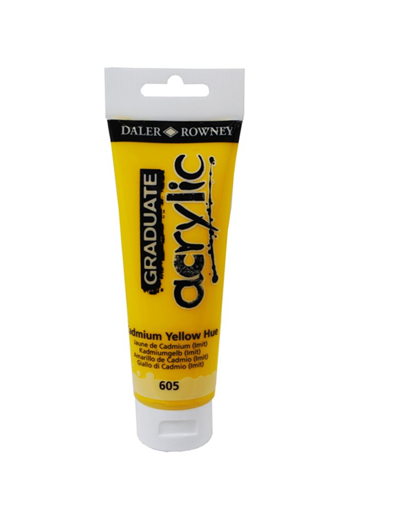 Colore acrilico fine Graduate tubo 120ml giallo cadmio imit. Daler Rowney