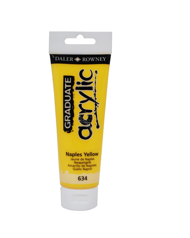 Colore acrilico fine Graduate tubo 120ml giallo Napoli Daler Rowney