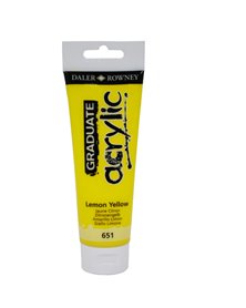 Colore acrilico fine Graduate tubo 120ml giallo limone Daler Rowney